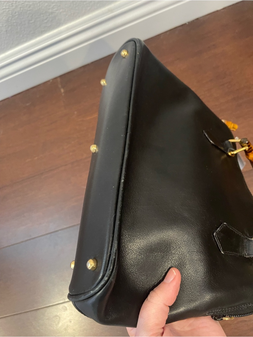 Gucci black bag with bamboo handles - Picture 9 of 16